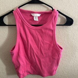 H&M Pink Ribbed Tank Top